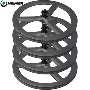 Roues de vélo en carbone <span class=keywords><strong>20</strong></span> <span class=keywords><strong>pouces</strong></span> avec moyeu 100*9/135*9mm, 3 rayons, <span class=keywords><strong>frein</strong></span> à <span class=keywords><strong>disque</strong></span>, pour vélo pliant - Product Image 6