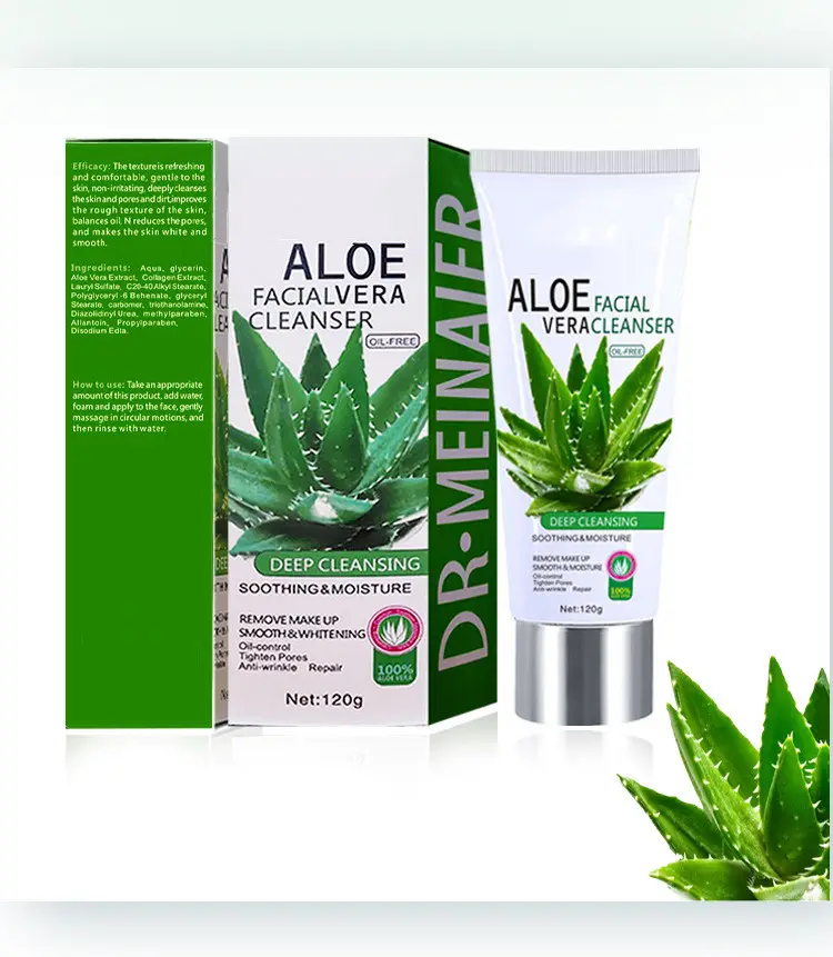 Jiajie Private Label Aloe Vera Reiniger Kokosöl Feuchtigkeit creme Gesichts reiniger