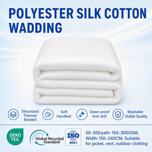 Ouate en polyester de poids moyen 150 GSM, coupée sur mesure <span class=keywords><strong>au</strong></span> <span class=keywords><strong>mètre</strong></span>, pour vêtements et literie, fourniture directe usine - Product Image 1