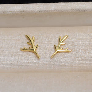 Bandeja de Accesorios para Pendientes Colgantes de Moda, Hechos a Mano, Plata S925, Perla Barroca, Astas de Ciervo con 1 Par de Cuernos de Demonio 4375 - Product Image 1