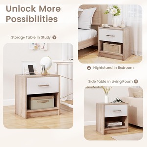Bán buôn gỗ bên bảng với không gian lưu trữ và cửa nightstands với một ngăn kéo cho phòng ngủ nightstand - Product Image 5