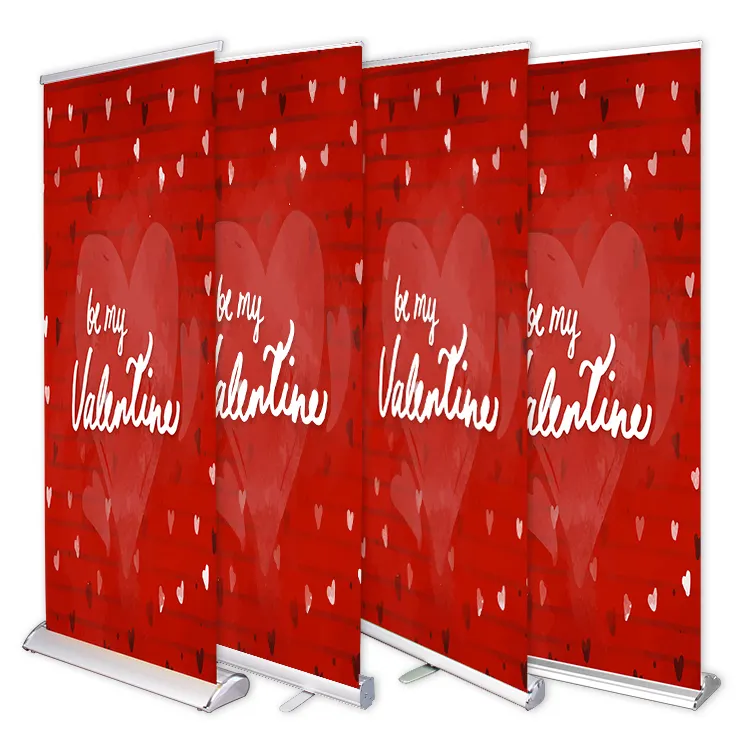 Channgzhou expomax advertising promotion aluminum retractable easy roll up banner display stand