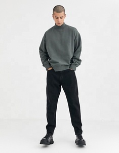 OEM Custom Turtle Neck Loose Style <strong>Men</strong> <strong>Sweatshirt</strong> Custom Oversized Blank <strong>Crewneck</strong> <strong>Sweatshirt</strong> - Product Image 4