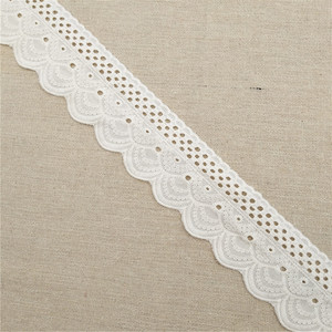 Adornos de encaje bordado de algodón 100% de alta calidad, adornos textiles solubles en agua ecológicos, sombreros de estilo francés, Textiles florales para el hogar - Product Image 1