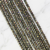 Perles de Pierre Naturelle Pyrite Grade AAA pour la Fabrication de Bijoux 2mm 3mm 4mm Rondes Brillantes Micro-Facettées