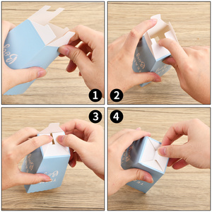 Seau à popcorn en papier pliable personnalisé pour fête d'anniversaire, noir et blanc, pour soirée cinéma, mini boîtes à popcorn en gros - Product Image 5