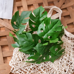 CallaFloral - Planta Artificial de Hoja de Monstera en Miniatura, 12 Cabezas, PVC, Decoración Verde para Bodas, Manualidades, Planta Decorativa de Interior - Product Image 3