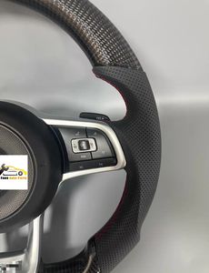 Alta calidad para Volkswagen Golf 7 MK5 MK6 <span class=keywords><strong>MK7</strong></span> <span class=keywords><strong>GTI</strong></span> Passat PU fibra de carbono cuero <span class=keywords><strong>volante</strong></span> montaje <span class=keywords><strong>volante</strong></span> - Product Image 5