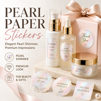 Etiquetas Adhesivas de Vinilo Personalizadas, Resistentes al Agua, Etiquetas Blancas Premium para Cajas de Regalo, Productos de Cuidado de la Piel, Cosméticos, Velas y Embalaje de Manualidades