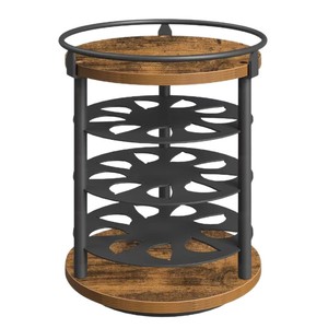 Wooden Multi Layer <b>Rotating</b> Storage <b>Rack</b> 3 Tiers Iron Frame For Coffee Pods And <b>Spice</b> Jars - Product Image 1