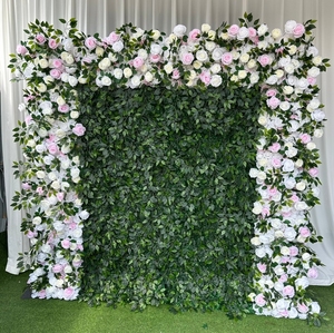 Pared de flores artificiales, gran oferta, rollo de tela de pared de flores verdes de Milán, Alhelí, decoración de bodas y eventos, flores artificiales - Product Image 3