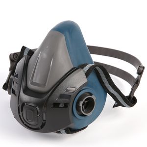 <span class=keywords><strong>Respirator</strong></span> Gas setengah wajah, pelindung pernapasan karet pengaman cat kimia dapat digunakan kembali - Product Image 4