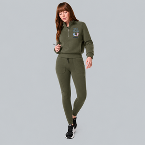 Pull personnalisé pour infirmière de soins intensifs néonatals (SIN) brodé, col montant, quart de zip, hiver/automne - Product Image 6