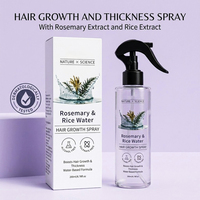 Spray nourrissant pour la croissance des cheveux à base d'herbes biologiques véganes, romarin et menthe, action rapide, traitement anti-chute de cheveux, liquide pour hommes et femmes, usage privé