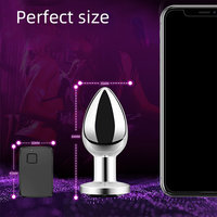 Tapón Anal con Control Remoto para Agrandar el Ano, Masajeador de Próstata Masculino, Vibrador de Metal
