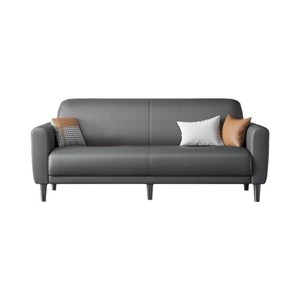 Sofá de Cuero Genuino Mibo Furniture de Tres Plazas, Estilo Nórdico Minimalista para Sala de Estar u Oficina - Product Image 4