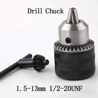 Mandrin à clé ANDUUK 1,5-13 mm 3/8-24 UNF, pince de serrage en fer pour outils électriques, accessoires pour meuleuse d'angle et perceuse à vitesse variable