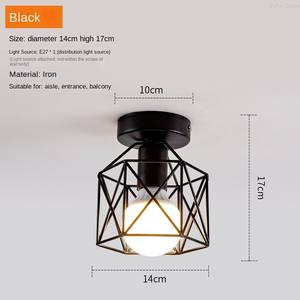 Plafonniers LED modernes rétro en acrylique, éclairage créatif pour cuisine, véranda, balcons, design en cage de fer, indice de protection IP33 - Product Image 6