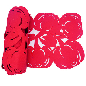 Vàng tái sử dụng thanh lịch thêu cảm thấy vải khăn trải bàn placemats Mat Thảm kỳ nghỉ Rỗng ra bảng Runner với in logo - Product Image 2