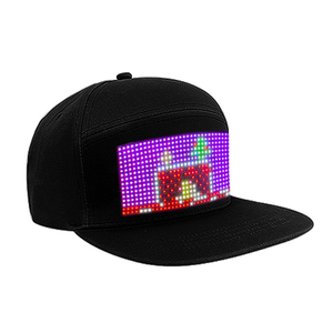 หมวกเบสบอล LED RGB แบบแสดงโปรแกรมได้สีเต็มรูปแบบแอพลิเคชันสำหรับเลื่อนข้อมูลอุปกรณ์โฆษณา - Product Image 1