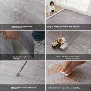 Rollo de Suelo Vinílico de 2.5 Metros de Ancho, Lámina Completa Impermeable Antideslizante, Adhesivo para Suelo con Imitación a <span class=keywords><strong>Madera</strong></span> Sólida para Restaurante - Product Image 4