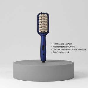 Usine directement vente 2 en 1 Mini peigne personnalisé lisseur Styles de maison chauffage rapide sèche-cheveux brosse peigne chaud - Product Image 1