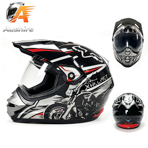 Casco de Motocross de Seguridad de Fibra de Carbono ABS, Casco Integral para Carreras Todoterreno, Visera Personalizada, Aprobado por DOT, para Todas las Estaciones - Product Image 2