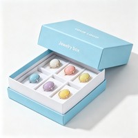 Boîtes à bijoux roses personnalisées imprimées, fermeture magnétique, emballage cadeau peinture à l'huile 3D pour boucles d'oreilles, bagues et colliers