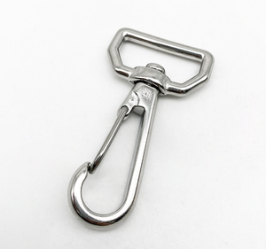 Gancho universal simple de acero inoxidable 304, hebilla de presión de resorte giratoria de anillo cuadrado de metal para mochilas y bolsos - Product Image 3