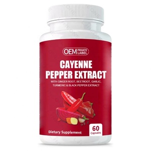 Private Label Cayenne Pepper Capsules Cayenne Pepper Extract Capsules Supports Circulation Heart Health - Product Image 1