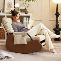 Fauteuil inclinable moderne minimaliste, chaise à bascule, chaise longue de salon, structure métallique pliable, mobilier de loisirs