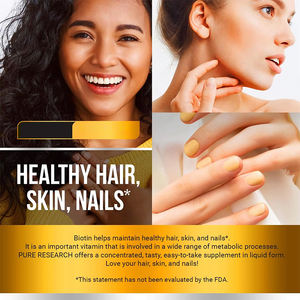 Gocce Liquide per la Crescita dei <span class=keywords><strong>Capelli</strong></span> con Biotina e Collagene OEM, 60000mcg, per Pelle Luminosa e <span class=keywords><strong>Unghie</strong></span> Forti, <span class=keywords><strong>Integratore</strong></span> Vitaminico B7 - Product Image 4