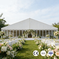 Tentes de mariage de style européen en PVC transparentes et imperméables pour banquets de vin et stockage, rouge et blanc