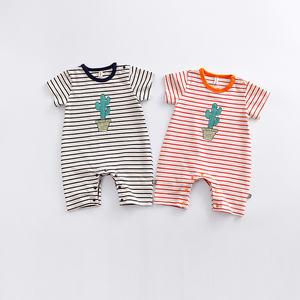 Productos de Venta Caliente en China: Mameluco de Algodón para Bebé con Tejido de Punto Suave a Rayas - Product Image 2