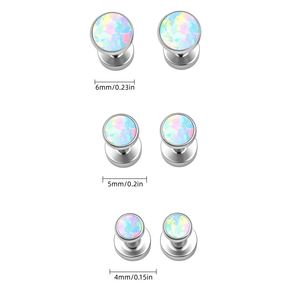 Pendientes Redondos con Ópalo, Estilo Bohemio, Joyería de Ópalo, Artículo Popular en <span class=keywords><strong>TikTok</strong></span> |   Ropa de Uso Diario para Mujer - Product Image 6