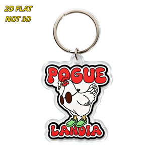 Divertido Llavero de Pollo Pague Landia, Gallo Genial con Gafas de Sol y Zapatillas, Colgante Acrílico para Llaves, Bolsos, Mochilas - Product Image 1