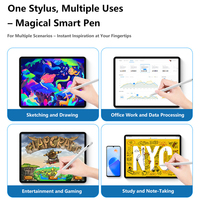 Stylet universel en alliage d'aluminium en gros pour iPad/tablette/téléphone, recharge Type-C, batterie 130 mAh, 8-10 h, OEM ODM