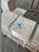 Carreaux de luxe en forme de triangle pour cuisine et salle de bain, mosaïque murale en métal, marbre et pierre, carreaux de sol