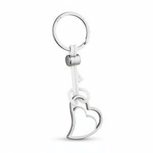 Alloy Key Ring in Heart Shape White PVC with UV Printing Cute LED <b>Keychain</b> for Key Holder for <b>Anime</b> Style - Product Image 2