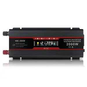 SHENPU LCD Display Portable High Power Inverter 12V 220V 2000W Car Power Inverter with Fan