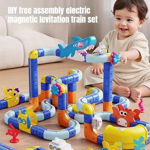 Juguetes <span class=keywords><strong>de</strong></span> <span class=keywords><strong>Pista</strong></span> Magnética <span class=keywords><strong>de</strong></span> Tiburón, Bloques <span class=keywords><strong>de</strong></span> Construcción Magnéticos, Juguete Educativo <span class=keywords><strong>de</strong></span> <span class=keywords><strong>Pista</strong></span> Antigravedad para Niños - Product Image 1