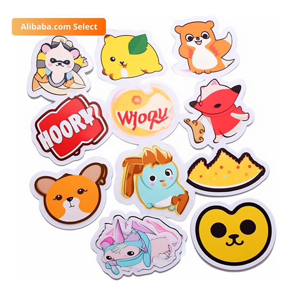 Chất lượng cao pha lê Mã nhãn cá nhân logo Vinyl Kiss-cut Stickers dịch vụ tùy chỉnh UV bằng chứng chết cắt Sticker in ấn