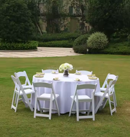 Ensemble table ronde pliable moderne et chaises pour événements table de dîner tables et chaises pliantes pour événements fête mariage