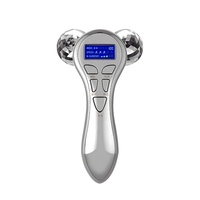 Rouleau facial vibrant, masseur facial, courant pulsé, lifting du visage en V, lumière LED, rechargeable par USB, outil de soin de la peau