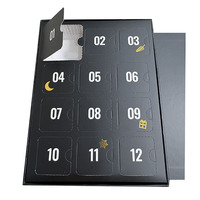 Individuelles Kunstwerk 24-Tage-Schokoladen-Adventskalender Geschenkbox mit UV-Beschichtung und Glanzlaminierung
