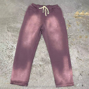 Pantalons en détresse personnalisés, poids lourd, surdimensionnés, délavés au soleil, pantalons vintage pour hommes pantalons de survêtement pour hommes - Product Image 5