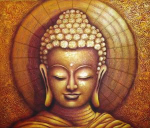 Bức tranh nghệ thuật Tôn Giáo Hindu bức tranh sơn dầu bức tường màu xanh làm bằng tay bức Tranh tôn giáo trừu tượng bức tượng bức tranh vải hình ảnh chân dung - Product Image 5