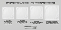 Serviettes en tissu polyester-coton blanches de qualité hôtelière, ourlées, 18x18 pouces, réutilisables, imperméables, tailles personnalisables pour banquets