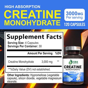 Cápsulas de Creatina Monohidrato de Alta Calidad, Favorecen el Crecimiento Muscular para Hombres y Mujeres, Apoyo Energético, Mejora la Recuperación - Product Image 2