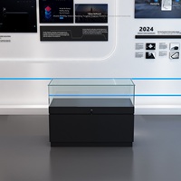 Vitrine de présentation pour bijoux et téléphones portables en verre, éclairage LED, design verrouillable, finition vernie durable, couleur personnalisable